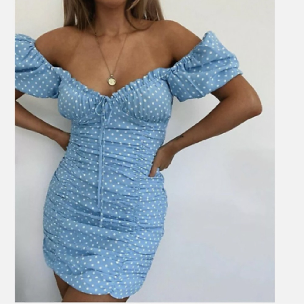 Zara polka dot mini dress